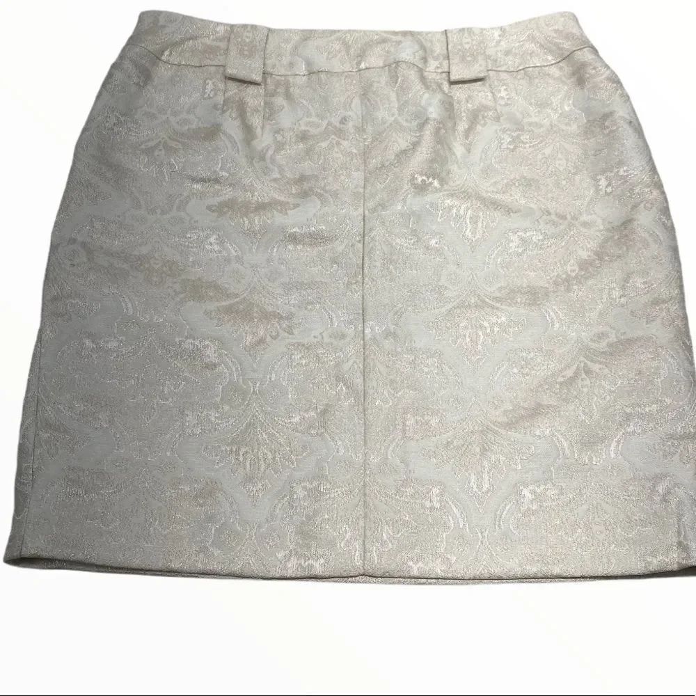 Loft shimmer metallic jacquard skirt Size 8